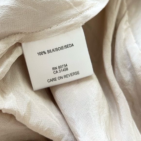 Y2K BCBGMAXAZRIA 100% SILK BOHO LOTUS FLOWER PLUNGING NECKLINE HALTER TUNIC 05 - Picture 5 of 7